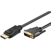 Goobay 5m DisplayPort/DVI-D adapterkabel [Vergulde contacten, Displayport met vergrendelingsmechanisme]