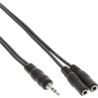 InLine Câble jack y, , 3,5mm jack à 2x 3,5mm jack femelle, stéréo, 1m