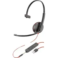 Plantronics Blackwire C3215 USB A Hoofdtelefoon (Bedraad, USB-A), Kantoorheadset, Zwart