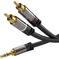 PremiumCord HQ Stereo Jack 3.5mm-2xCINCH M/M 5 m Audiokabel