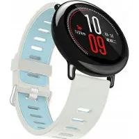Beline Horlogeband 20 mm Dubbelkleurig Siliconen wit-blauw wit/blauw doosje