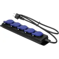 ORNO Heavy-duty stekkerdoos voor buiten - 5-voudig - IP44 Stof & spatwaterdicht - Kabellengte 5 meter - Verlengsnoer met verdeelblok