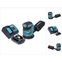 Makita DBO 180 SY1 18 V 125 mm accu excentrische schuurmachine + 1x 1,5 Ah accu + lader
