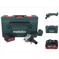 Metabo W 18 L BL 9-125 Snoerloze haakse slijper 18 V 125 mm borstelloos + 1x oplaadbare accu 5,5 Ah + metaBOX - zonder lader