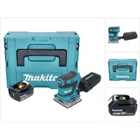 Makita DBO 484 M1J Accu Vlakschuurmachine 18 V 112 x 102 mm + 1x accu 4.0 Ah + Makpac - zonder