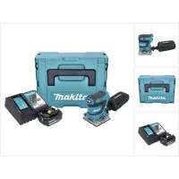 Makita DBO 484 RF1J Accu Vlakschuurmachine 18 V 112 x 102 mm + 1x accu 3.0 Ah + lader + Makpac