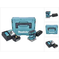 Makita DBO 484 RG1J Accuschuurmachine 18 V 112 x 102 mm + 1x accu 6.0 Ah + lader + Makpac
