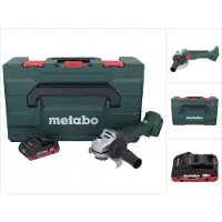 Metabo W 18 L BL 9-125 Snoerloze haakse slijper 18 V 125 mm borstelloos + 1x accu 4.0 Ah + metaBOX - zonder lader
