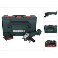 Metabo W 18 L 9-125 accu haakse slijper 18 V 125 mm + 1x accu 4,0 Ah + metaBOX - zonder oplader