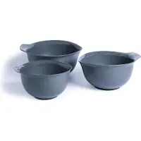 KitchenAid Beslagkommen, Set van 3 Stuks, Met Schenktuit, 2.4 L, 3.3 L, 4.3 L, Kunststof, Nestbaar, Grijs -