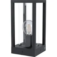 Eglo 98714 Cascinetta Sokkelarmatuur Aluminium Zwart/Glas Helder - 1 x E27