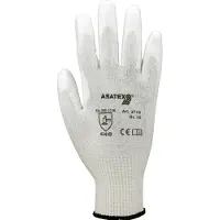 Asatex Snijbestendige handschoen | maat 8 wit | EN 388 PSA-categorie II | HDPe m.polyurethaan | 10 paar - 3710/8