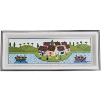 Villeroy & Boch Toscane, Kom + Kom, Blauw, Groen, Veelkleurig