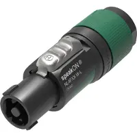 Neutrik 4 pole speakON cable connector, screw terminal assembly, chuck type strain relief for cable diameters 10 to 16 mm - NTR-NL4FXX-W-L