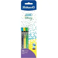 Pelikan inky Neon fijnschrijver Fijn Blauw, Groen, Geel 3 stuk(s)