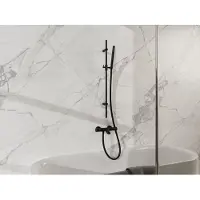 FortiFura Calvi Badkraan - met glijstangset - staafhanddouche - gladde doucheslang - mat zwart SW767488/SW496811/SW706210/SW720224