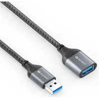 Sonero USB 3.0 kabel - A/A verlenging - aluminium space grijs/zwart - 3,00m