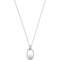 Skagen Halsketting, Agnethe Parelketting, (Roestvrij staal, 41 cm)