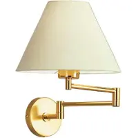 Knapstein Wandlamp LIVAS, dimbaar, messing / goud, Woon-/ Eetkamer, Messing, Design, Wandlamp