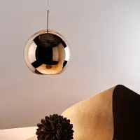 Tom Dixon Design hanglamp Copper Round, dimbaar, koper, Woon-/ Eetkamer, Kunststof, Design, hanglamp