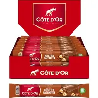 Côte d'Or Chocolade Reep Melk Hele Hazelnoten Doos 32 x 45g Repen - Chocoladerepen en Tabletten - Chocoladebar - Chocolade om uit te delen - Voorraad - Cadeau