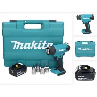 Makita DHG 181 T1K Akku Heißluftgebläse 18 V 150 - 550°C + 1x Akku 5,0 Ah + Koffer - ohne Ladege