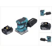 Makita DBO 484 T1 Accuschuurmachine 18 V 112 x 102 mm + 1x accu 5.0 Ah - zonder lader