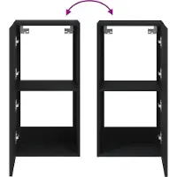 vidaXL - Tv-wandmeubel - met - LED-verlichting - 40,5x35x80 - cm - zwart