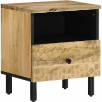 vidaXL Nachtkastje 40x33x46 cm massief mangohout