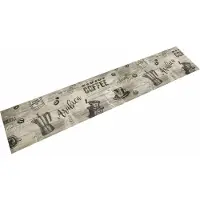 vidaXL Keukenmat wasbaar koffieprint 60x300 cm fluweel grijs