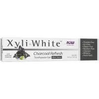 Now Solutions, Xyliwhite Tandpasta Gel, Charcoal Refresh Met Geactiveerde Houtskool, Reinigt en Wit, Verse Smaak, 6.4-Ounce
