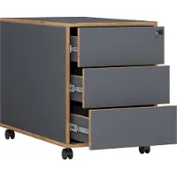 VCM Verrijdbare bijzetcontainer kantoorcontainer wielen oprolbaar koppelbaar Salia 3 lade diepte 70 cm
