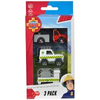 Fireman Sam Stra?ak Sam pojazdy, 3pack, 1:64, 3 rodzaje
