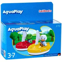 Aquaplay Big - - 2 Zeilboten + 2 Figuren - Waterbaanaccessoires