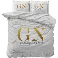 Sleeptime dekbedovertrek Good Night - goud - microvezel - 200x220