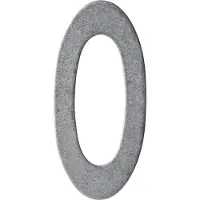 Intersteel Huisnummer 0 150mm rvs getrommeld