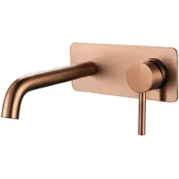Guido Gusto Inbouw wastafelmengkraan copper één-greeps bediening inclusief in-/afbouwdeel
