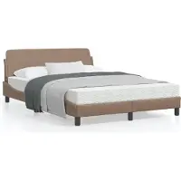 vidaXL Bedframe "Dover", cappuccino bruin, 120x200 cm, kunstleer