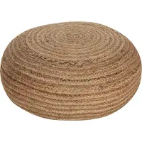 Beliani TIFELT - Poef - Beige - Jute