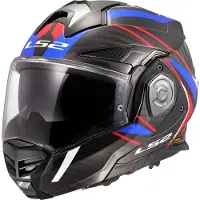 LS2 FF901 Advant X Carbon Future II, modulaire helm ,Zwart/Wit/Blauw/Rood ,XXL