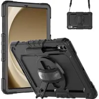 Cazy tablet Hoes geschikt voor Samsung Galaxy Tab S10 Plus / Tab S9 FE Plus / Tab S9 Plus - Shockproof Case met Screenprotector - Zwart