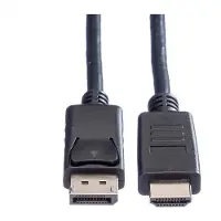 Roline DisplayPort Kabel DP - HDMI, M/M, zwart, 3 m