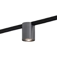 QAZQA Moderne 1-fase railspot gunmetal - Iconic Rondoo Up