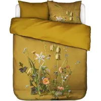 Essenza Dekbedovertrek Ficaria Flower Ochre Satijn-260 x 200 / 220 cm | Extra Breed