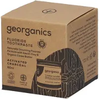 Georganics Tandpasta met calciumfluoride en actieve kool 60 ml Tandpasta
