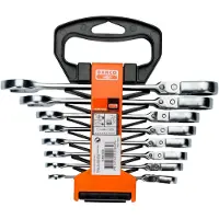 Bahco 41RM/SH8 Ring-ratelsleutelset met gewricht, metrisch 8-delig