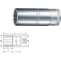 Stahlwille Dopsleutelbit | 1/2 inch 12-kant | sleutelwijdte 14 mm | lengte 83 mm | 1 stuk - 03020014 03020014