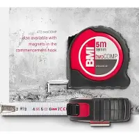 Bmi twoCOMP 472841021 Rolmaat 8 m Staal