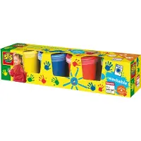 SES Creative Vingerverf - 4 Basiskleuren - Glutenvrij - 4 x 145 ml (set van 4)