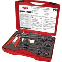 RUKO 109009 Ponsset voor blik met compacte manuele hydraulische pons, 12-delig